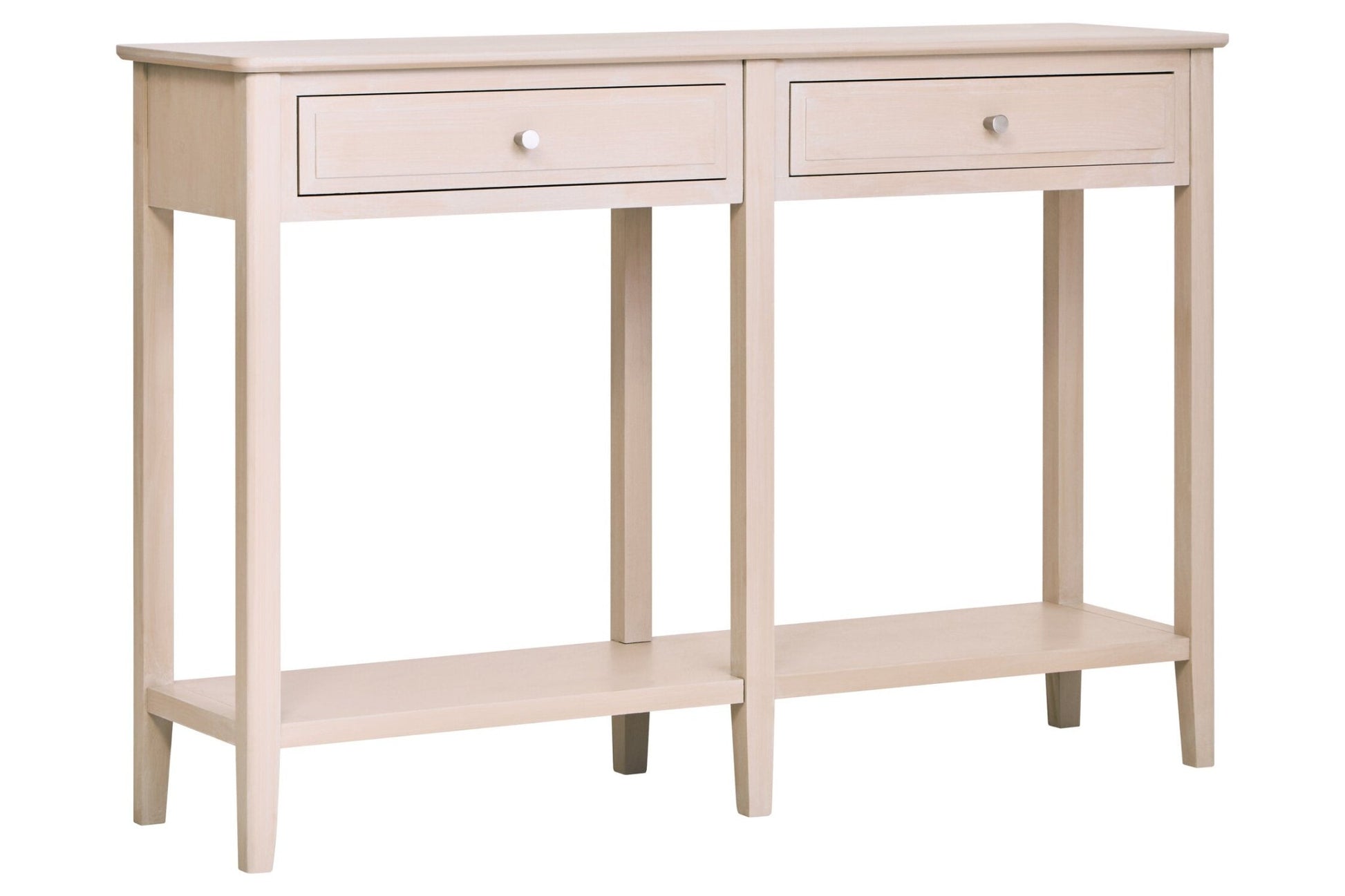 Heritage Two Drawer Taupe Wooden Console Table | Luxury Home Accessories | Heulog Glow