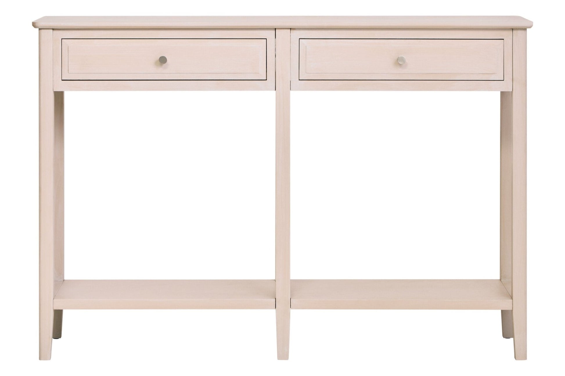 Heritage Two Drawer Taupe Wooden Console Table | Luxury Home Accessories | Heulog Glow
