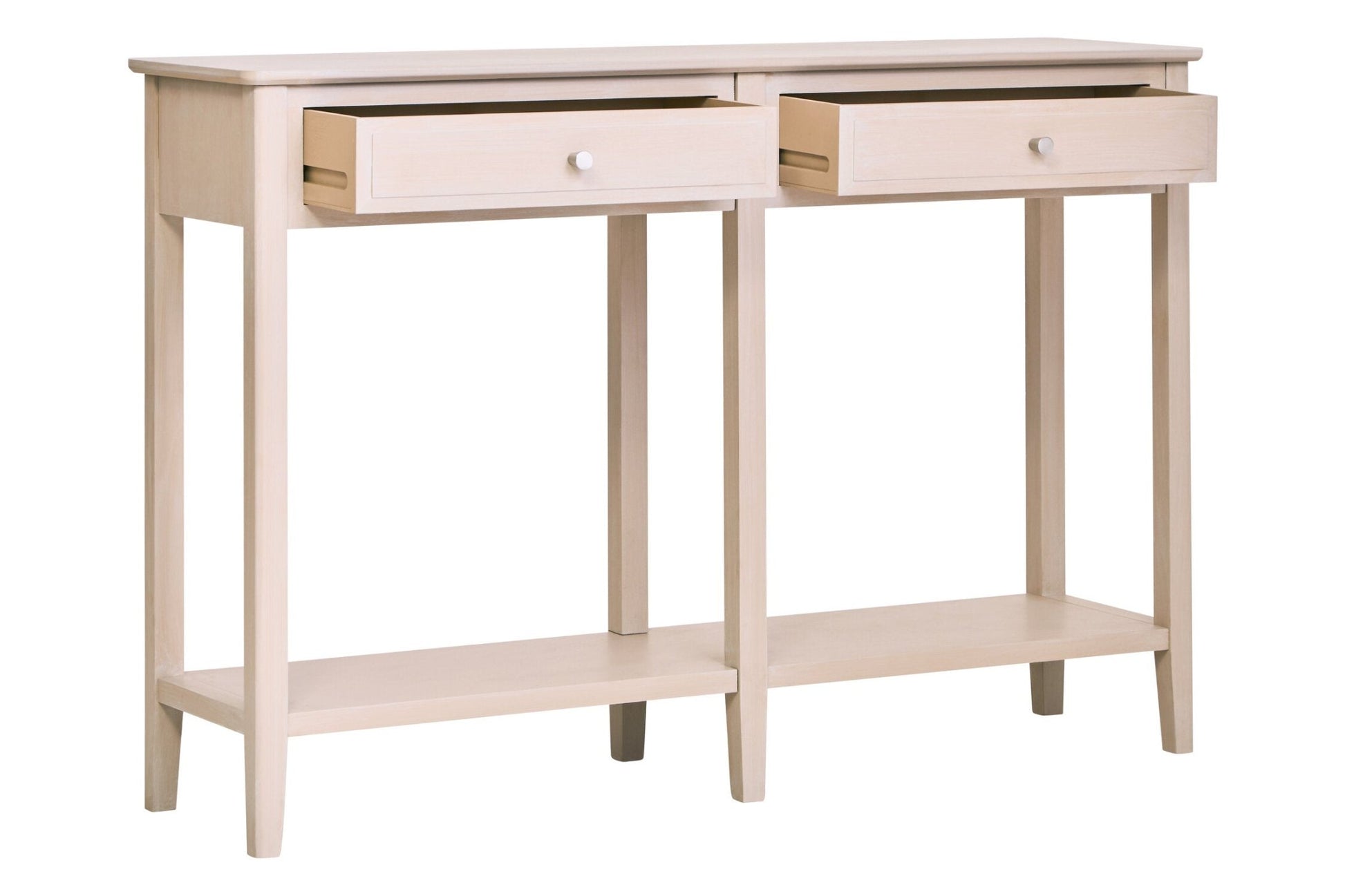Heritage Two Drawer Taupe Wooden Console Table | Luxury Home Accessories | Heulog Glow