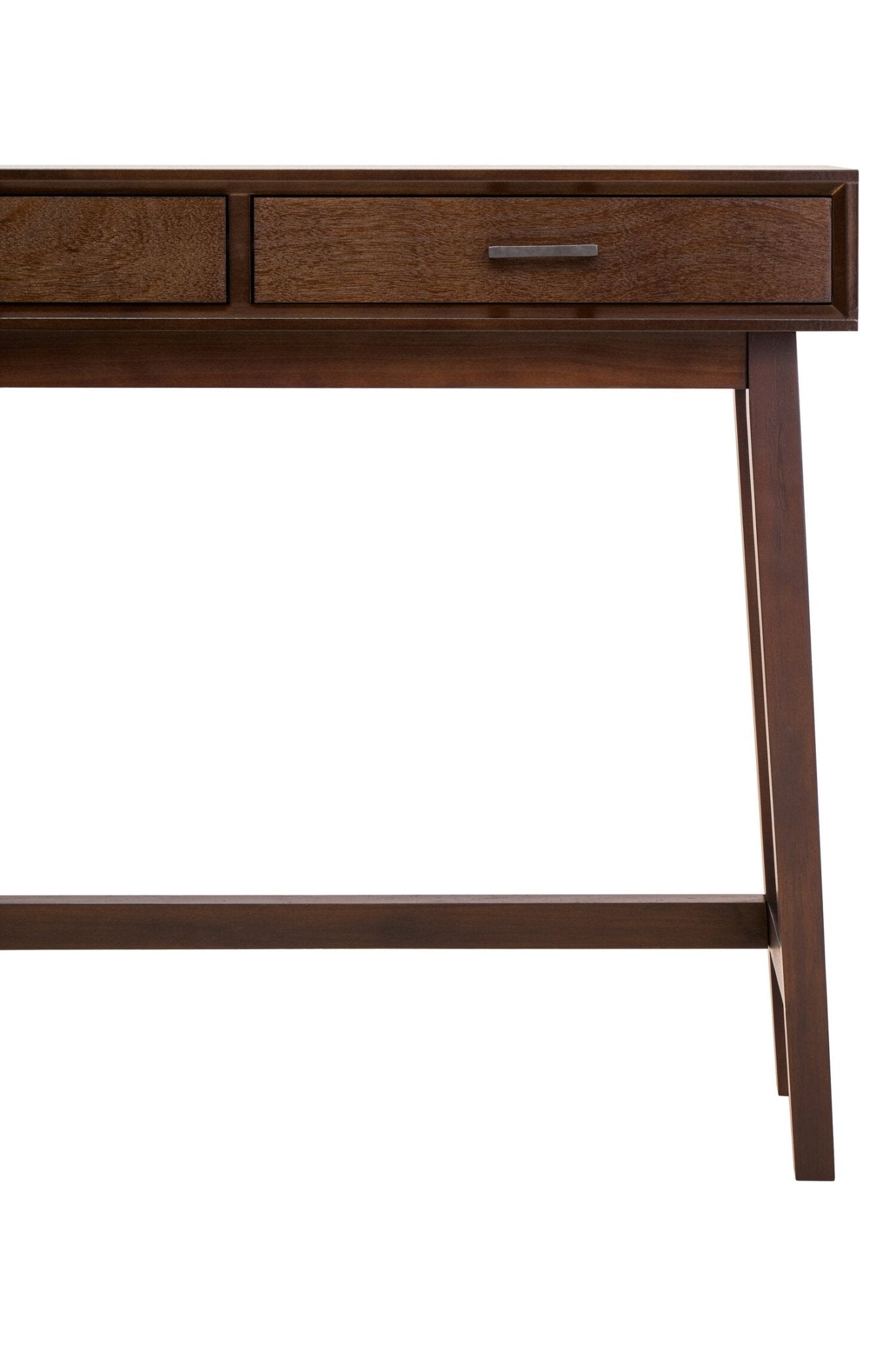 Heritage Two Drawer Walnut Finish Wood Console Table | Luxury Home Accessories | Heulog Glow