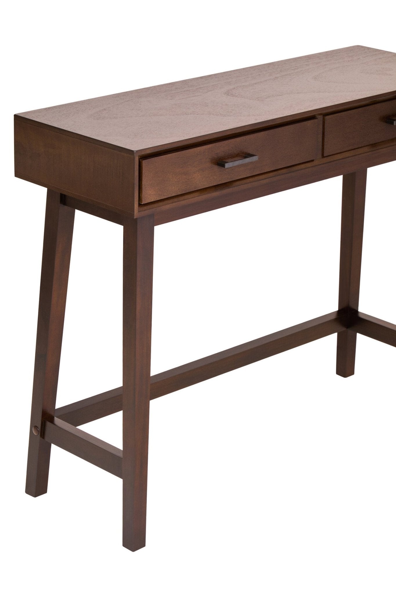 Heritage Two Drawer Walnut Finish Wood Console Table | Luxury Home Accessories | Heulog Glow