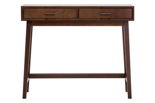 Heritage Two Drawer Walnut Finish Wood Console Table | Luxury Home Accessories | Heulog Glow