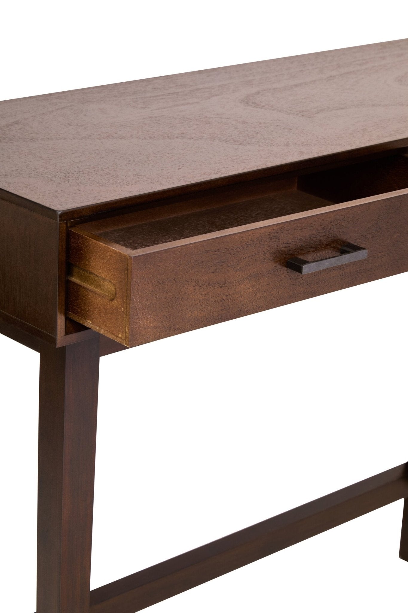 Heritage Two Drawer Walnut Finish Wood Console Table | Luxury Home Accessories | Heulog Glow