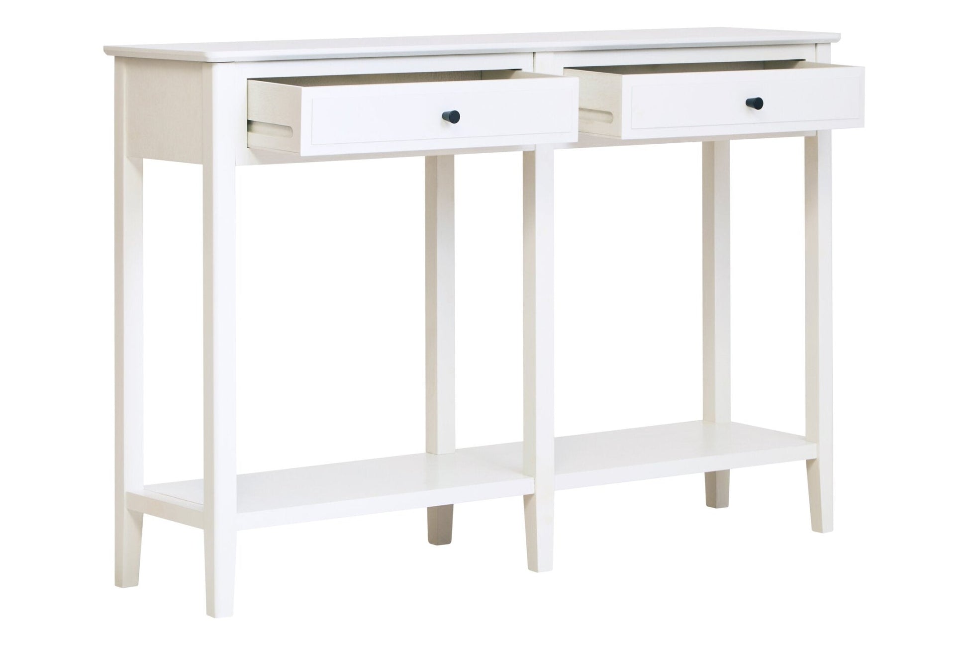 Heritage Two Drawer White Wooden Console Table | Luxury Home Accessories | Heulog Glow