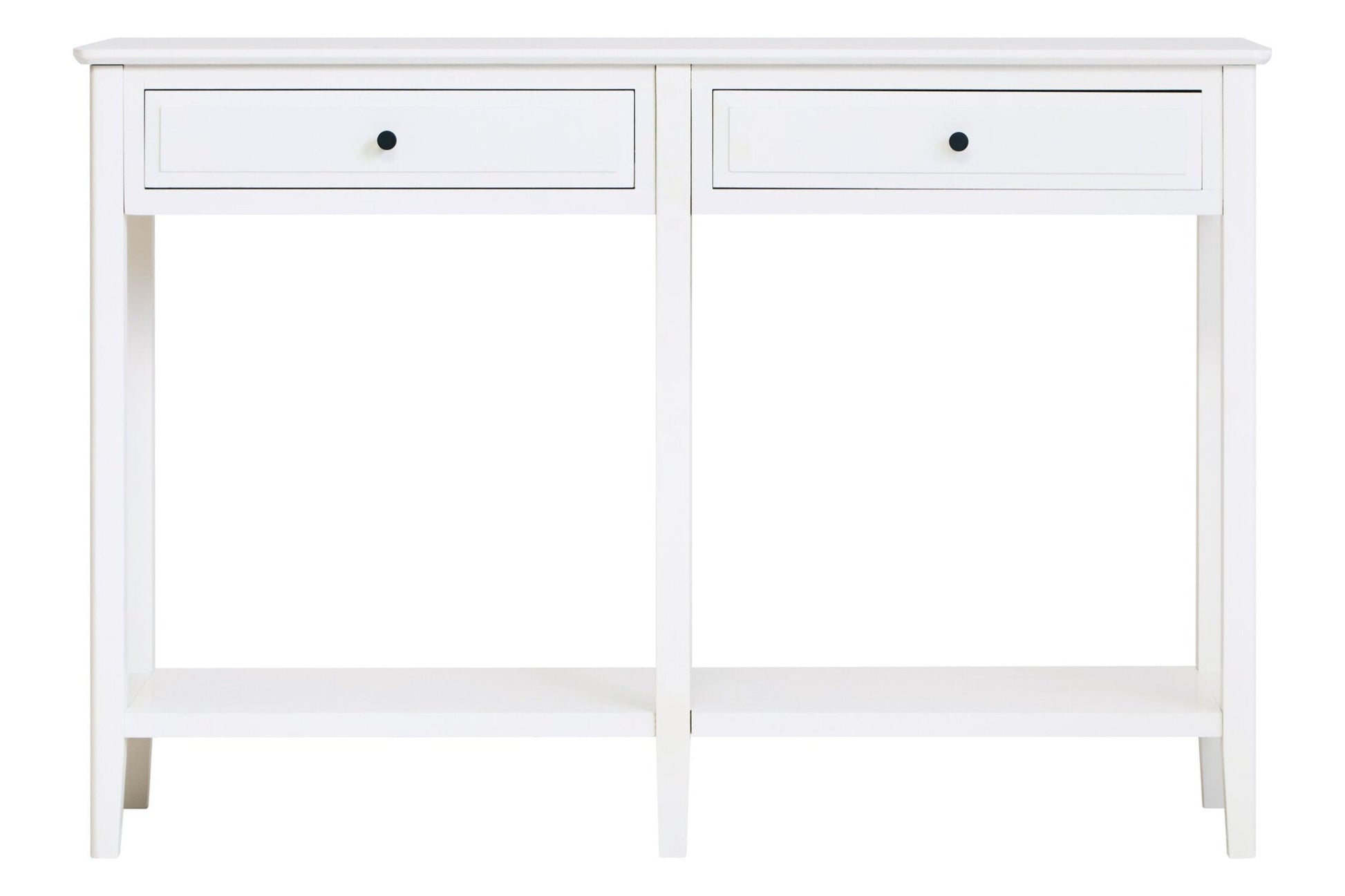 Heritage Two Drawer White Wooden Console Table | Luxury Home Accessories | Heulog Glow