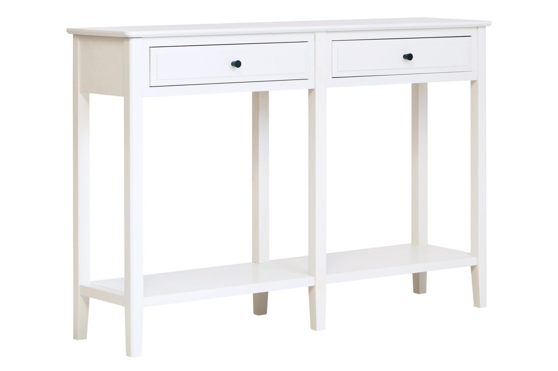 Heritage Two Drawer White Wooden Console Table | Luxury Home Accessories | Heulog Glow