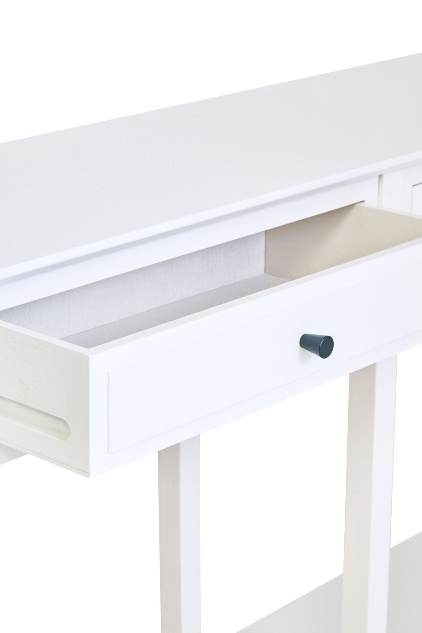Heritage Two Drawer White Wooden Console Table | Luxury Home Accessories | Heulog Glow