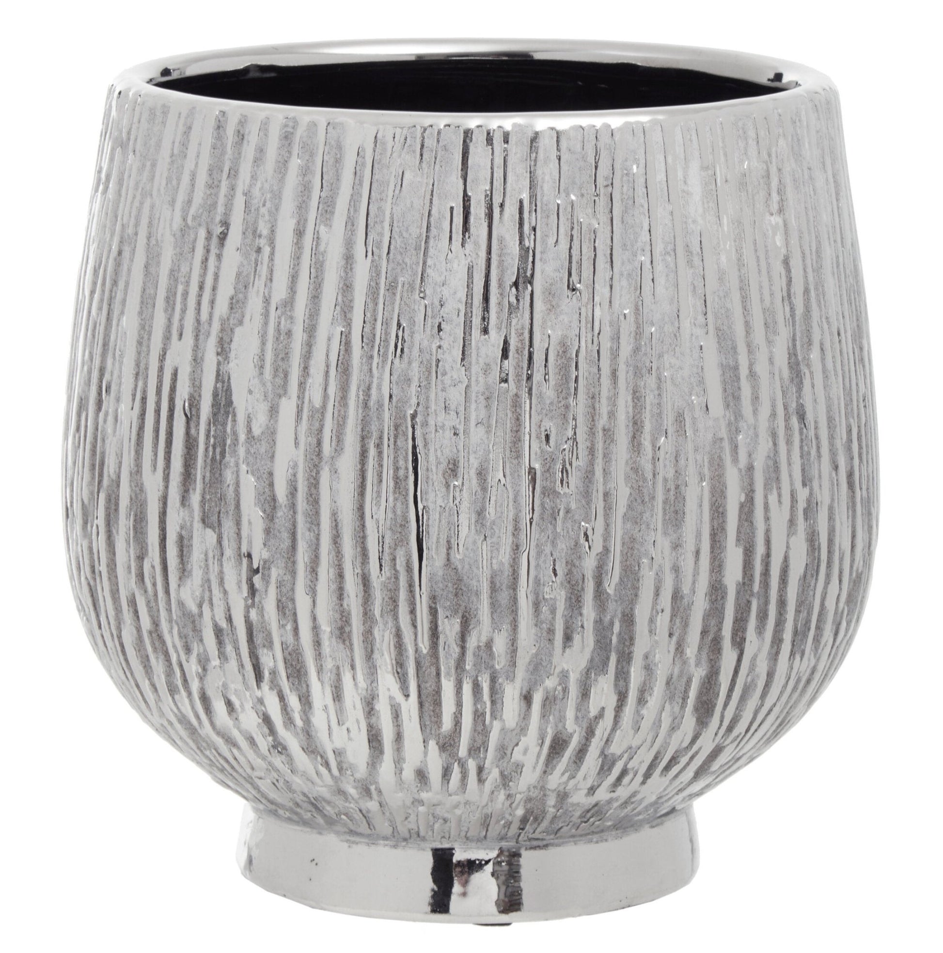 Hesper Large Silver Ceramic Planter | Luxury Home Accessories | Heulog Glow
