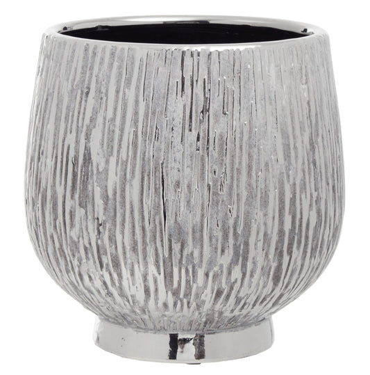 Hesper Large Silver Ceramic Planter | Luxury Home Accessories | Heulog Glow