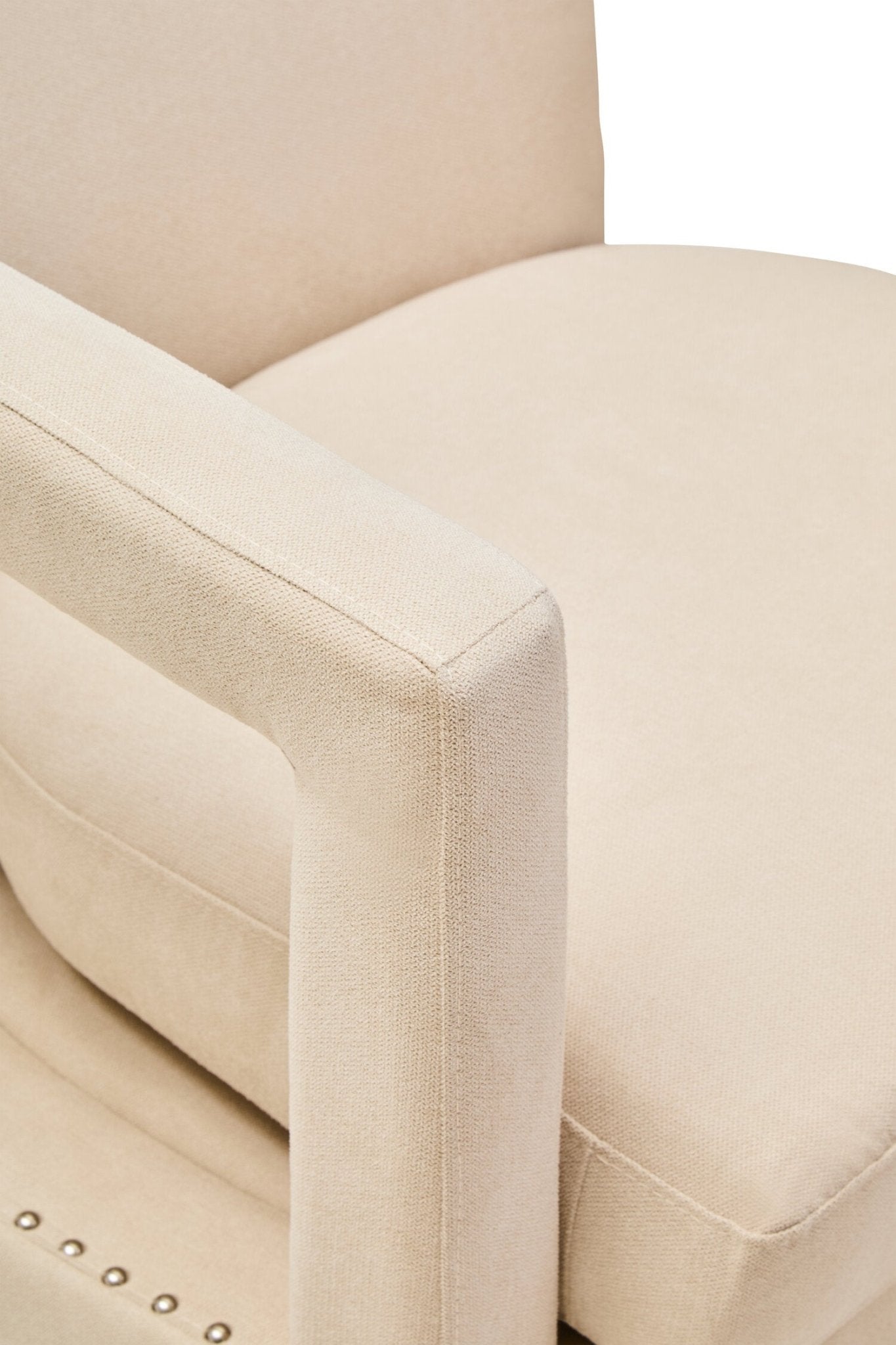 Hestia Beige Velvet Swivel Chair | Luxury Home Accessories | Heulog Glow