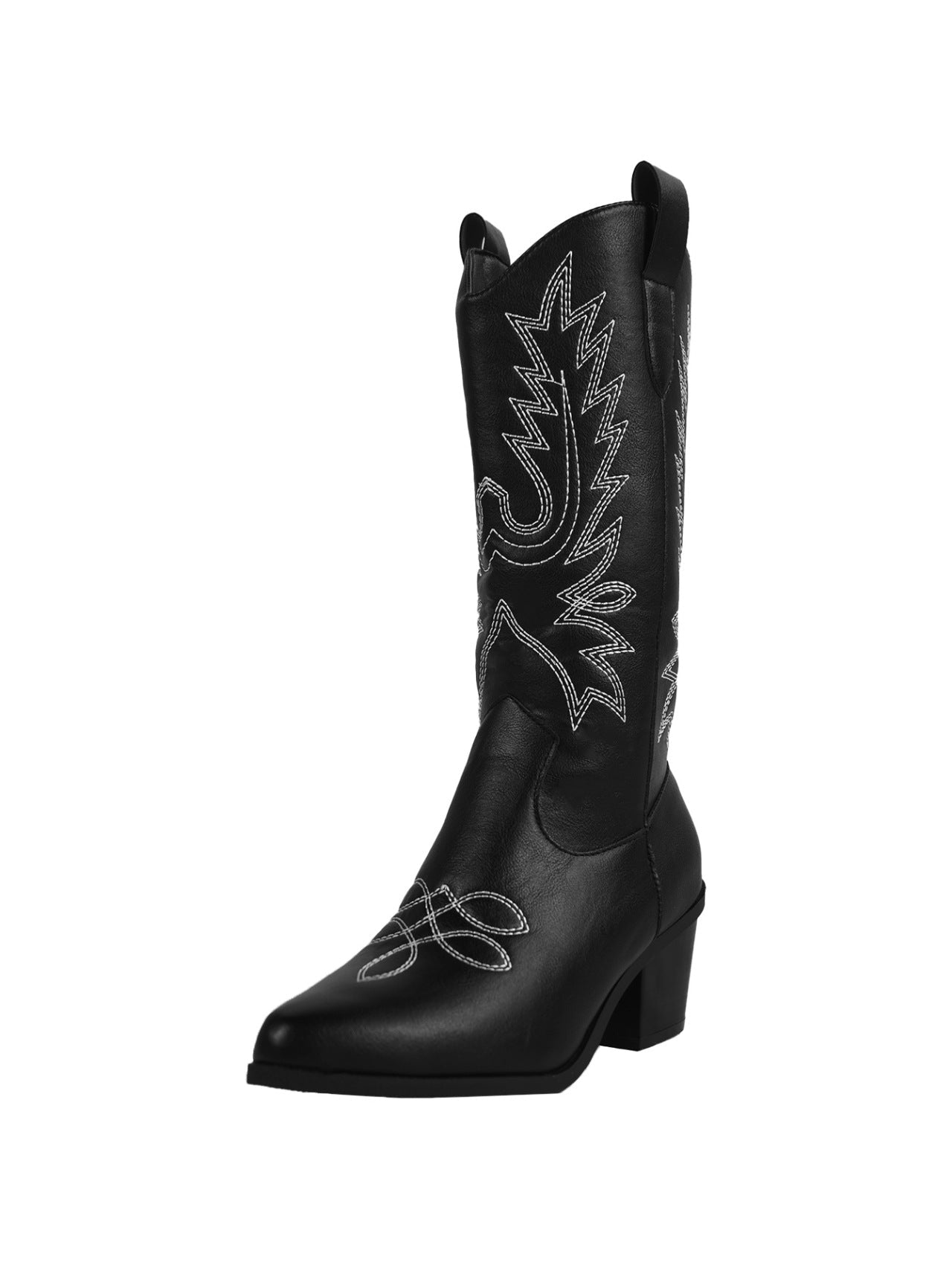 High Heel White Western Cowboy Knight Boots | Luxury Home Accessories | Heulog Glow