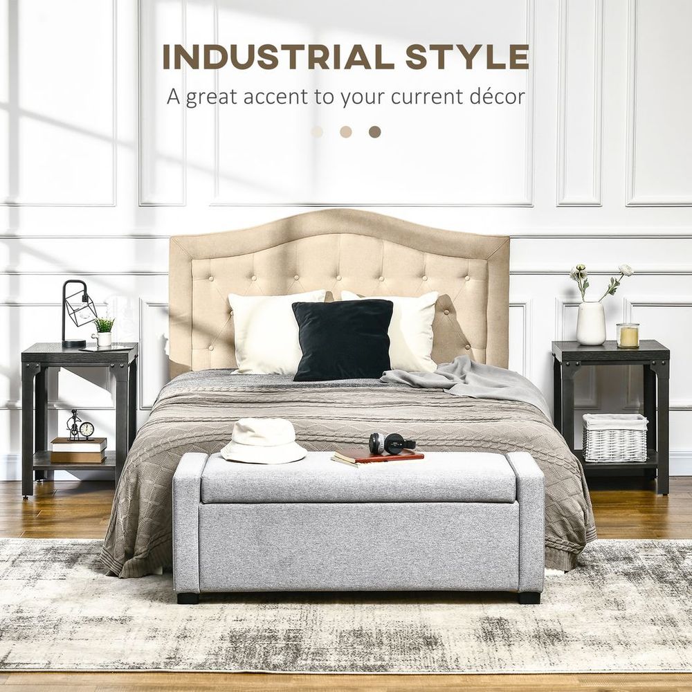 High-Quality Two-Piece Industrial Side Tables: 2-Tier, Storage, Versatile, Elegant | Luxury Home Accessories | Heulog Glow