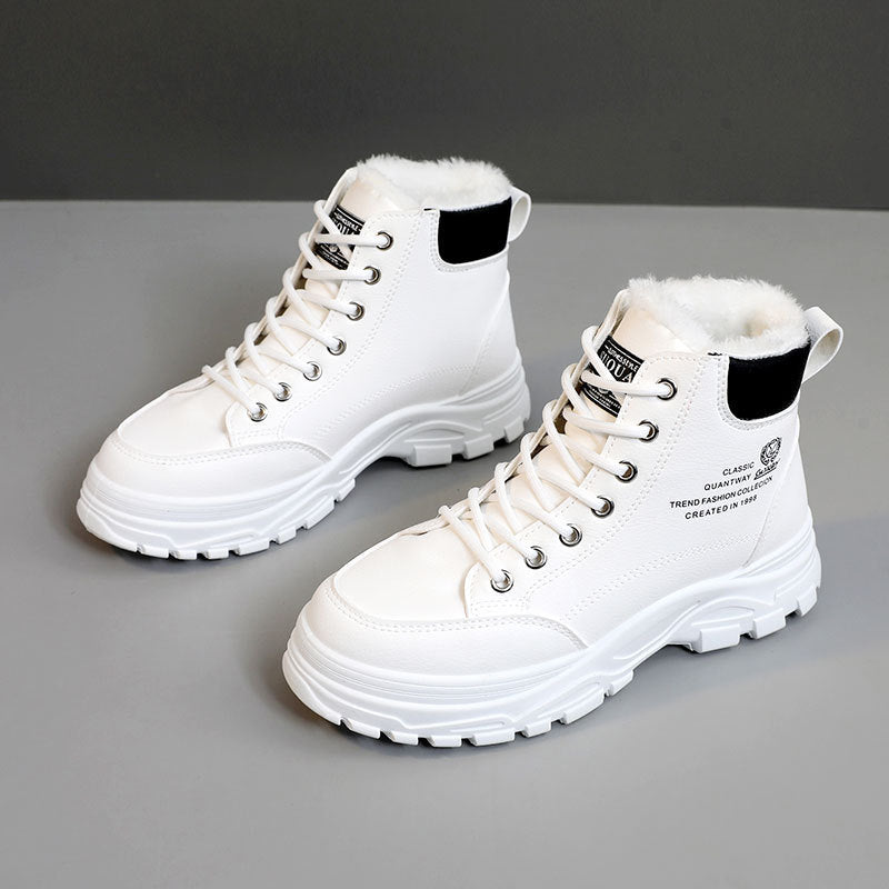 High-top Women's Shoes Cotton-padded Shoes With Velvet Warm | Luxury Home Accessories | Heulog Glow