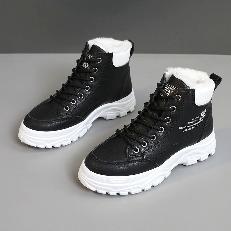 High-top Women's Shoes Cotton-padded Shoes With Velvet Warm | Luxury Home Accessories | Heulog Glow