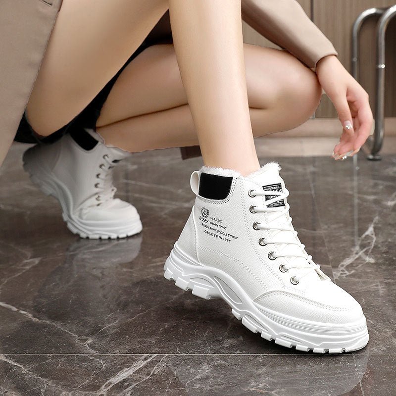 High-top Women's Shoes Cotton-padded Shoes With Velvet Warm | Luxury Home Accessories | Heulog Glow