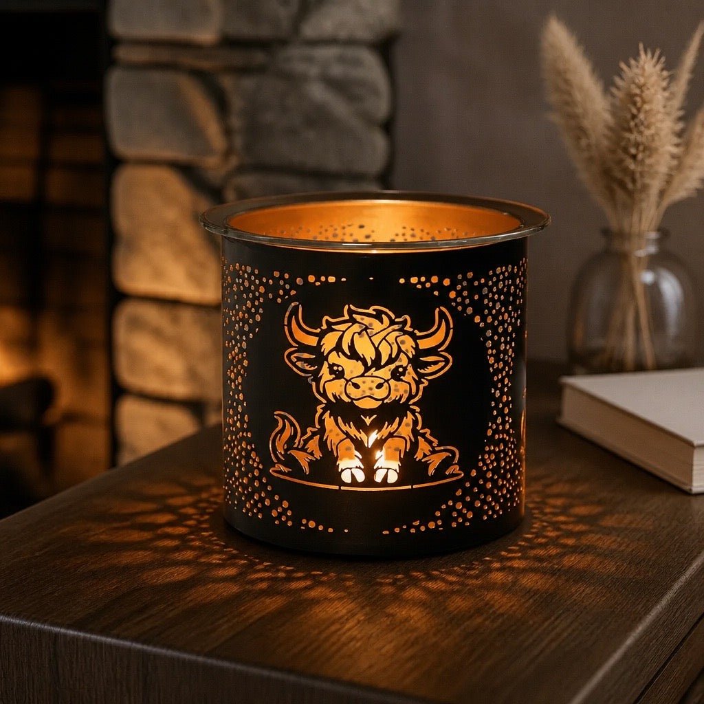 Highland Cow Tealight Wax Melter | Luxury Home Accessories | Heulog Glow
