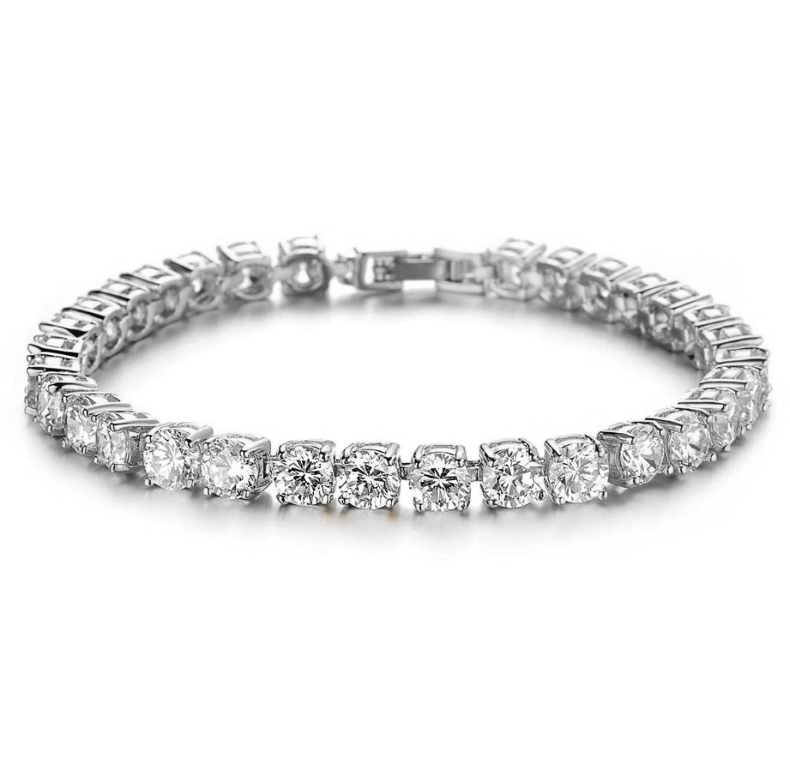 Hip Hop Bracelet Iced Out Single Row Rhinestones Chain Bling Tennis Charm Bracelets Zirconia Bracelets Link Chain Jewelry | Luxury Home Accessories | Heulog Glow