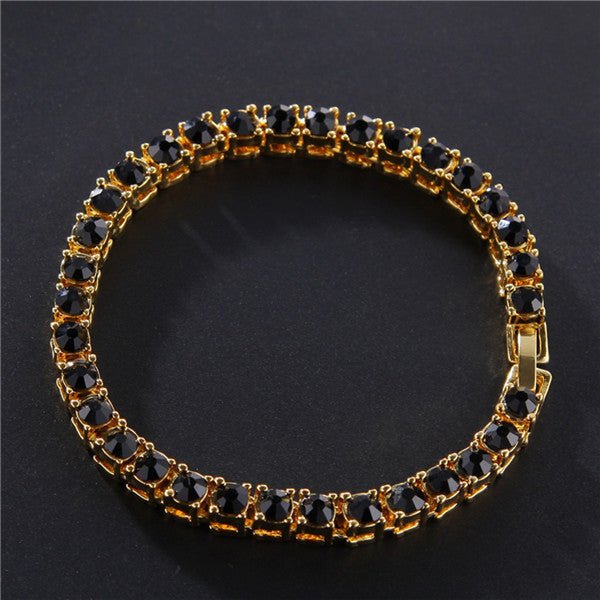 Hip Hop Bracelet Iced Out Single Row Rhinestones Chain Bling Tennis Charm Bracelets Zirconia Bracelets Link Chain Jewelry | Luxury Home Accessories | Heulog Glow