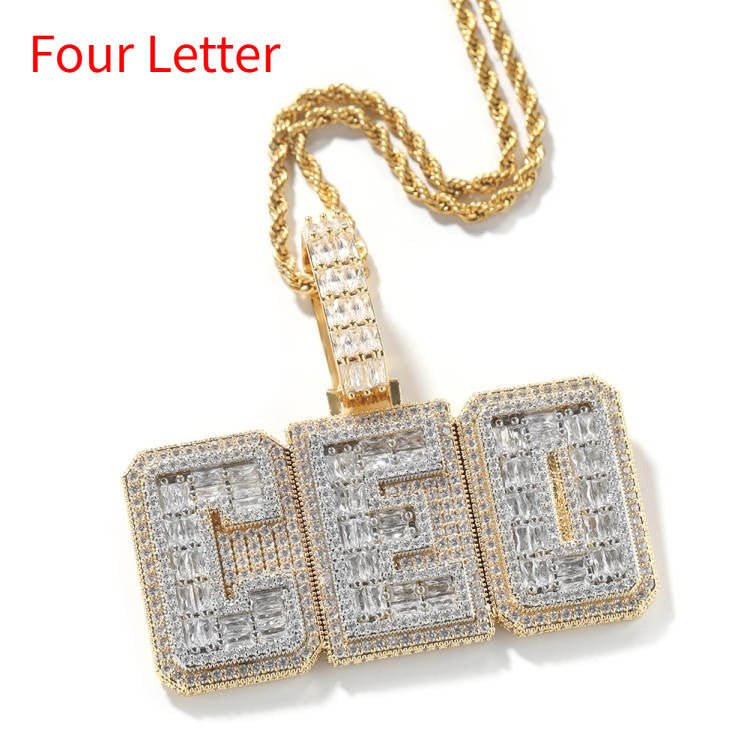 Hip-hop Copper Letter Necklace Customizable | Luxury Home Accessories | Heulog Glow