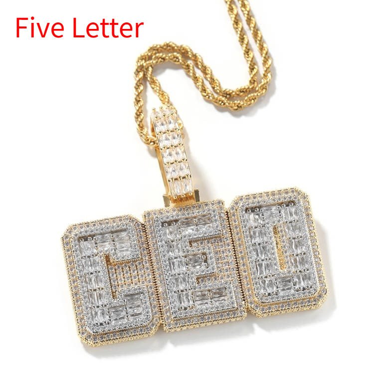 Hip-hop Copper Letter Necklace Customizable | Luxury Home Accessories | Heulog Glow