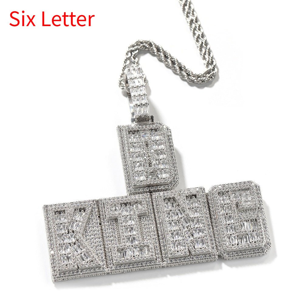 Hip-hop Copper Letter Necklace Customizable | Luxury Home Accessories | Heulog Glow
