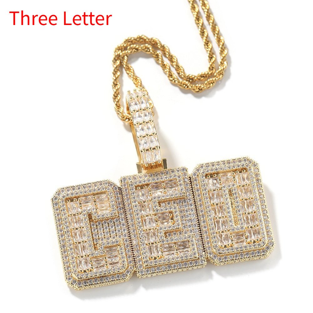 Hip-hop Copper Letter Necklace Customizable | Luxury Home Accessories | Heulog Glow