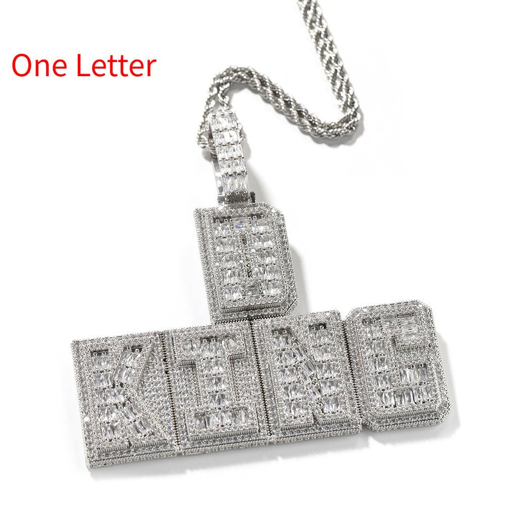 Hip-hop Copper Letter Necklace Customizable | Luxury Home Accessories | Heulog Glow