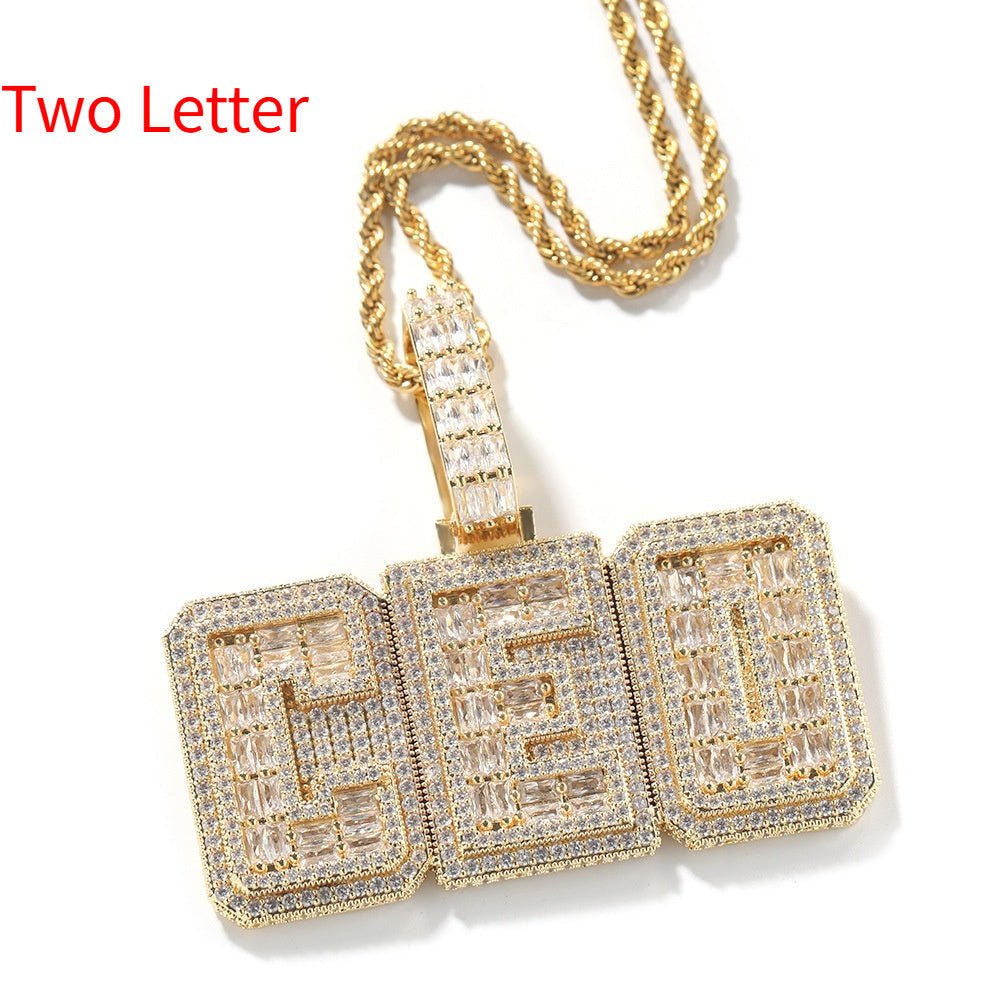 Hip-hop Copper Letter Necklace Customizable | Luxury Home Accessories | Heulog Glow