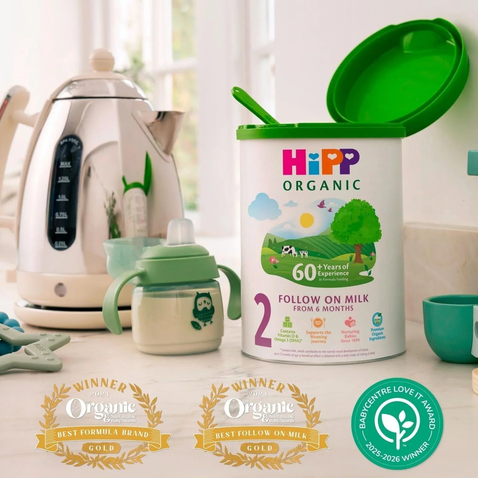 HiPP Organic 2 Follow on Baby Milk Formula from 6+ months 800g | Luxury Home Accessories | Heulog Glow