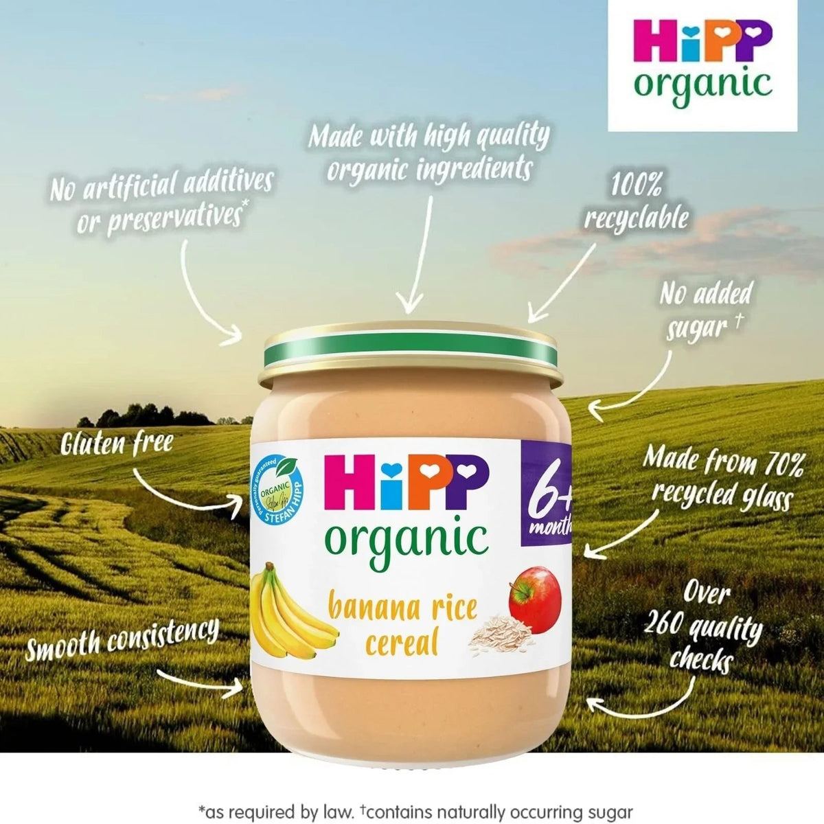 HiPP Organic Banana Rice Cereal Baby Food 6+ months 125g | Luxury Home Accessories | Heulog Glow