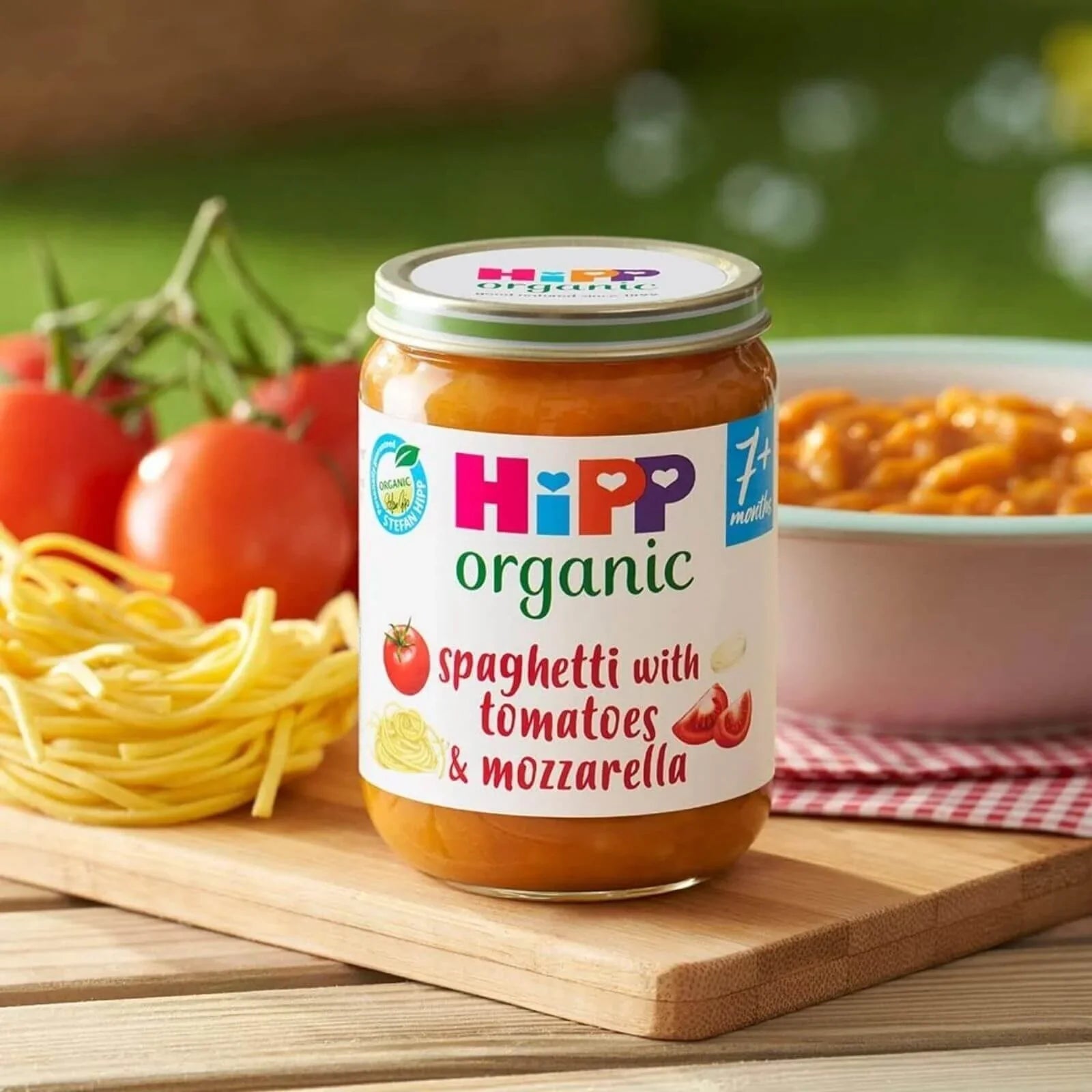 HiPP Organic Spaghetti with Tomatoes & Mozzarella Baby Food Jar 7+ months 190g | Luxury Home Accessories | Heulog Glow