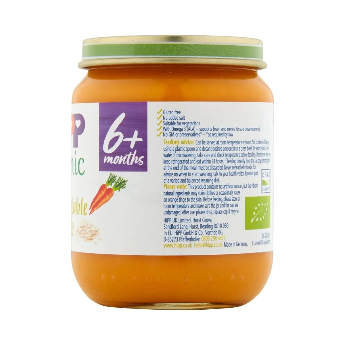 HiPP Organic Tasty Vegetable Risotto Baby Food Jar 6+ months 125g | Luxury Home Accessories | Heulog Glow