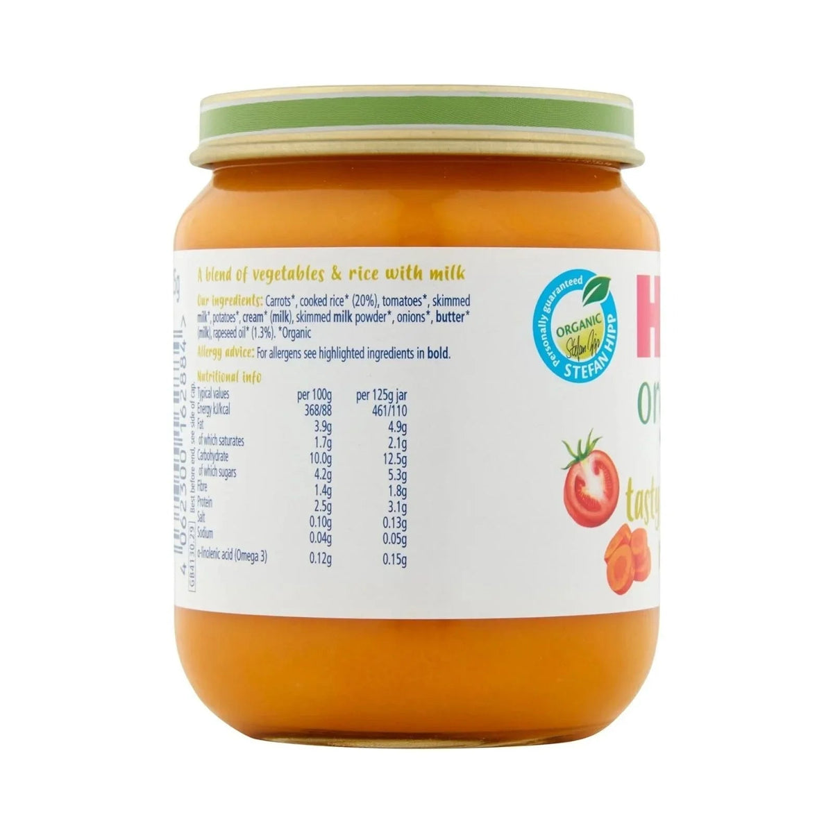HiPP Organic Tasty Vegetable Risotto Baby Food Jar 6+ months 125g | Luxury Home Accessories | Heulog Glow