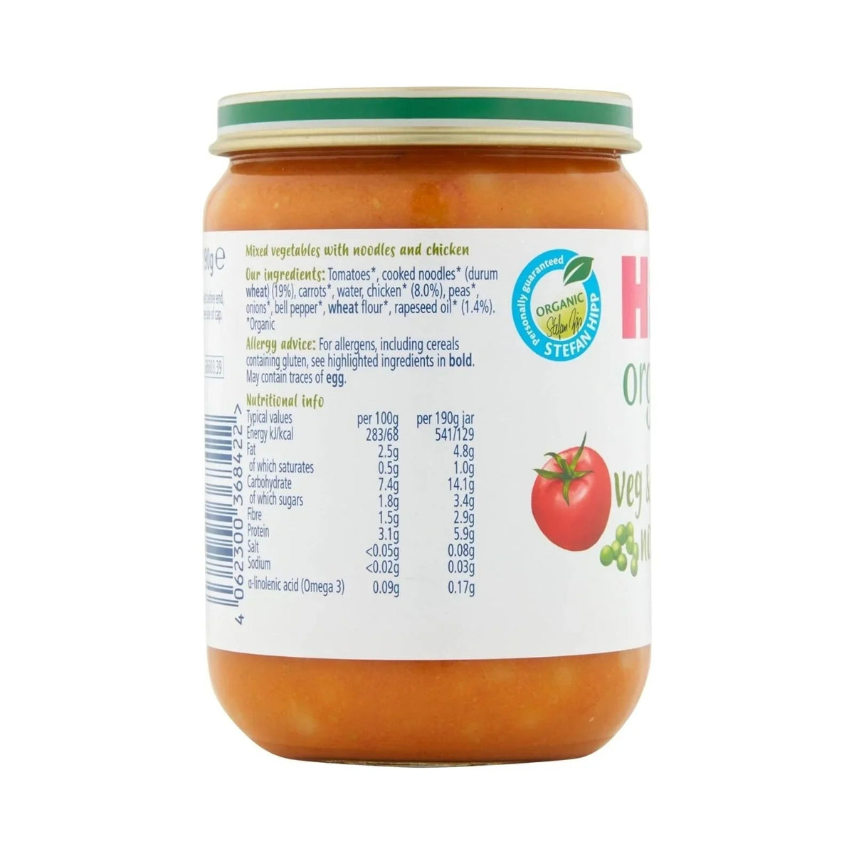 HiPP Organic Vegetables & Chicken Noodles Baby Food Jar 7+ months 190g | Luxury Home Accessories | Heulog Glow