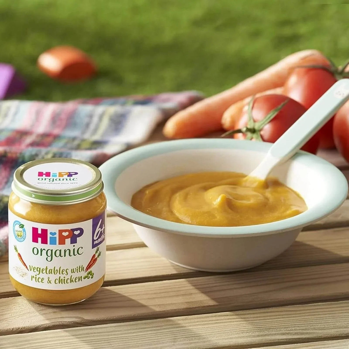 HiPP Organic Vegetables with Rice & Chicken Baby Food Jar 6+ months 125g | Luxury Home Accessories | Heulog Glow