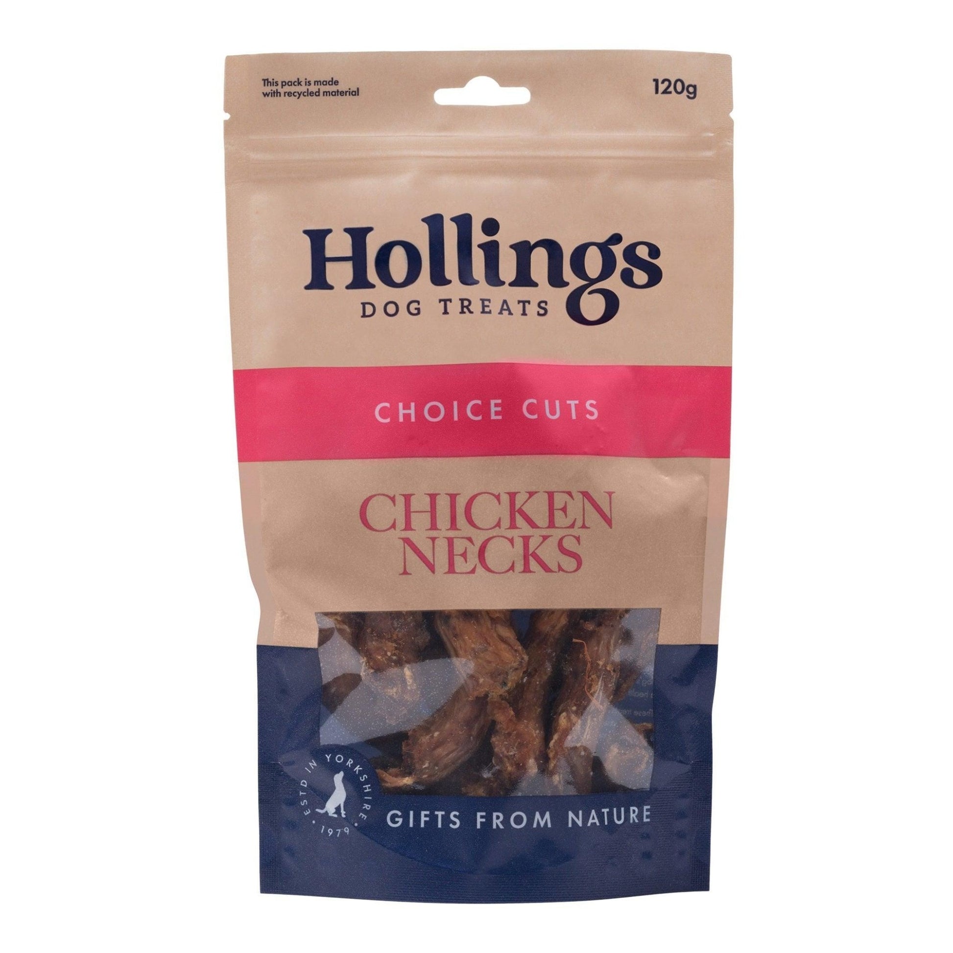 Hollings 100% Nat Chicken Necks 120g | Luxury Home Accessories | Heulog Glow