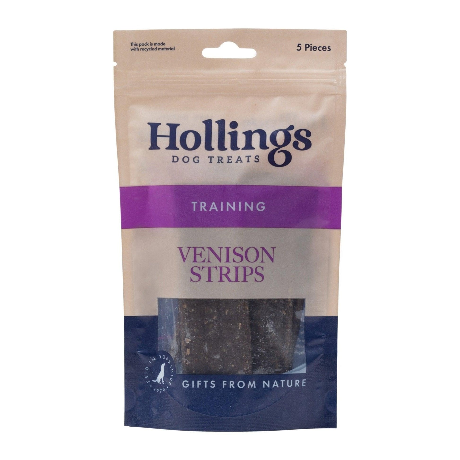 Hollings 100% Nat Venison Strips 5pk | Luxury Home Accessories | Heulog Glow