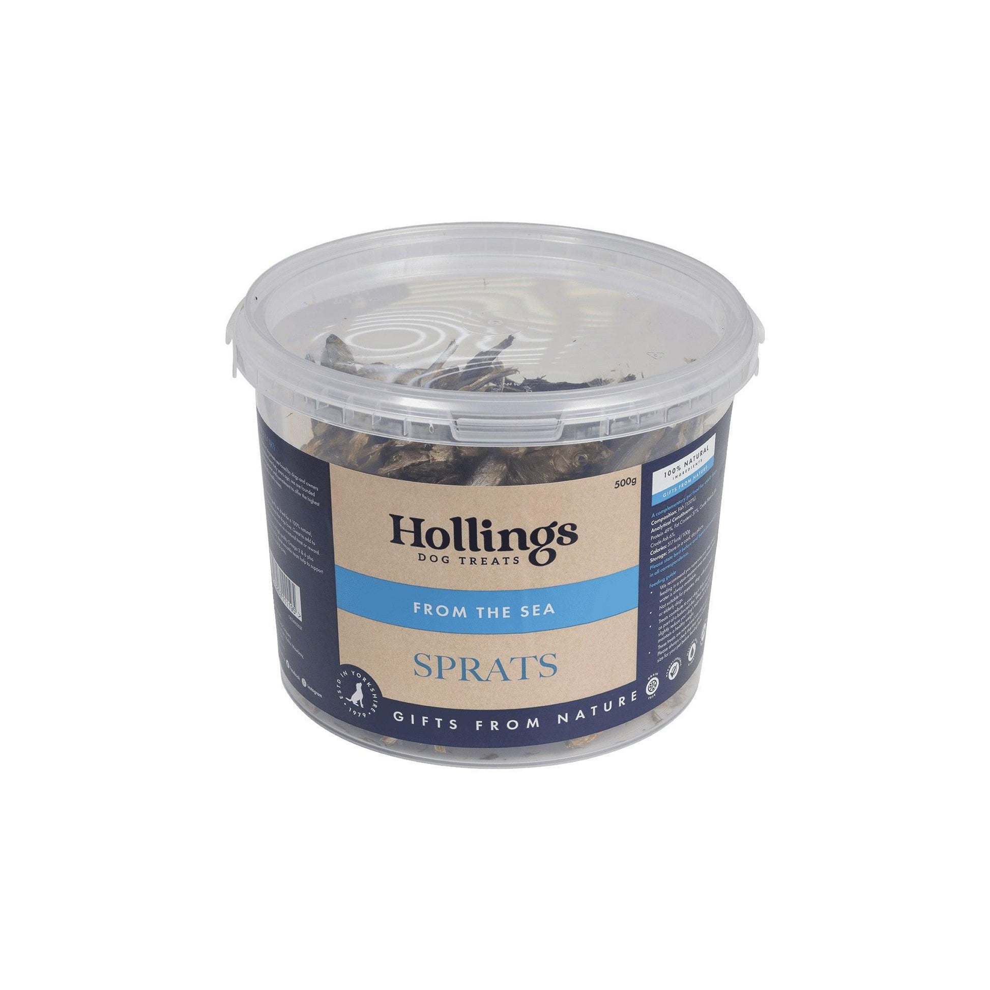 Hollings Sprats Tub 1kg bucket | Luxury Home Accessories | Heulog Glow