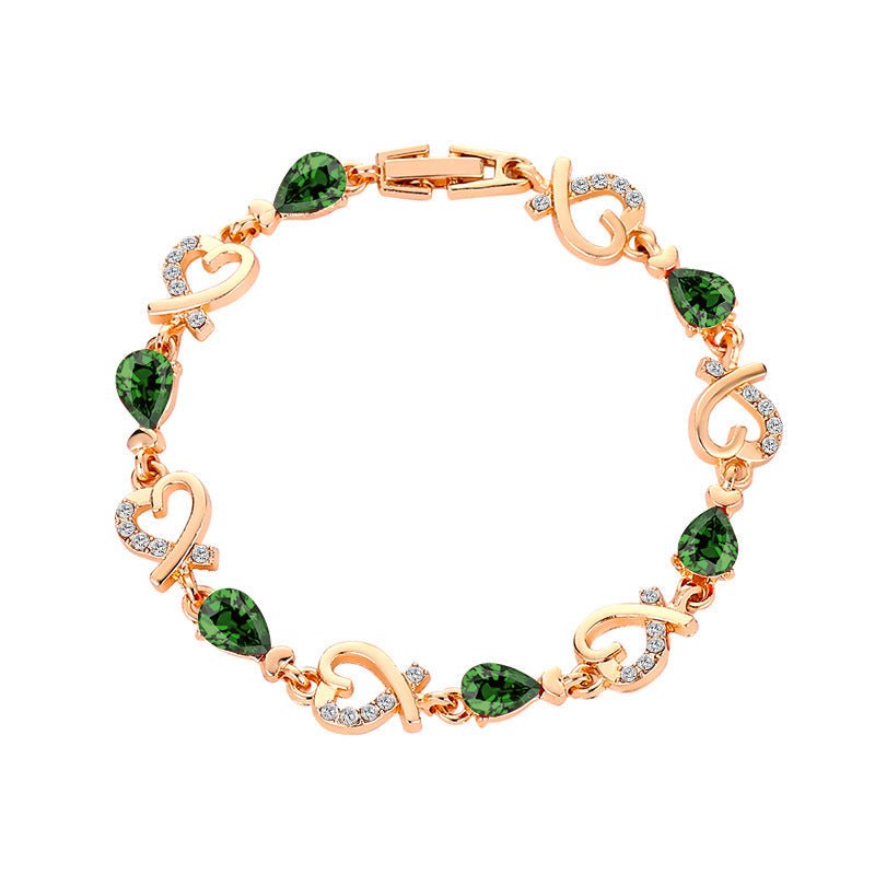 Hollow Love Bracelet With Rhinestones Fashion Temperament Heart-shaped Bracelet For Valentine's Day Gift Jewelry | Luxury Home Accessories | Heulog Glow