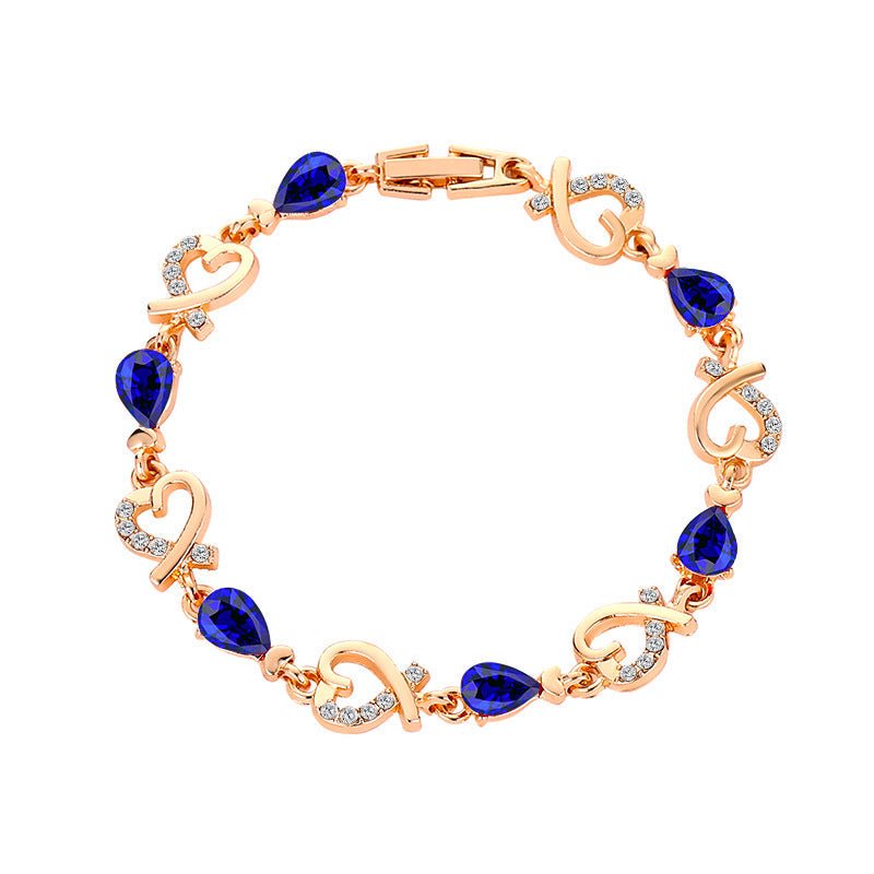 Hollow Love Bracelet With Rhinestones Fashion Temperament Heart-shaped Bracelet For Valentine's Day Gift Jewelry | Luxury Home Accessories | Heulog Glow