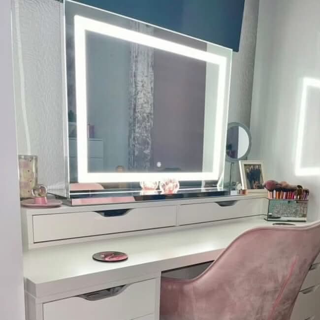 Hollywood Crystal Pro Mirror 80x60cm | Luxury Home Accessories | Heulog Glow