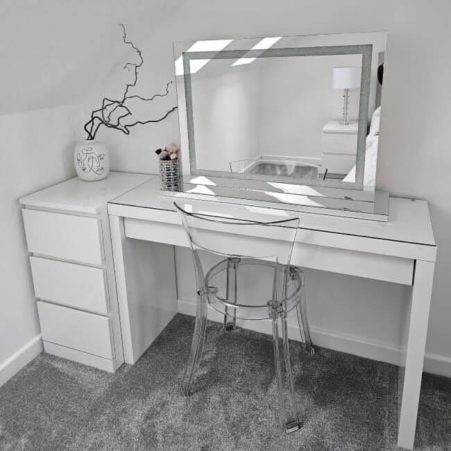 Hollywood Crystal Pro Mirror 80x60cm | Luxury Home Accessories | Heulog Glow