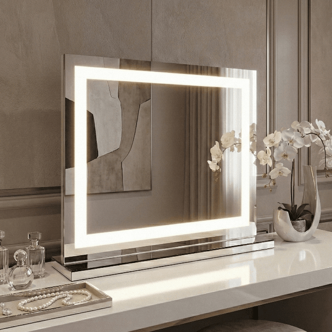 Hollywood Crystal Pro Mirror 80x60cm | Luxury Home Accessories | Heulog Glow