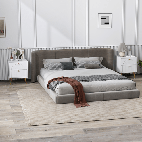 HOMCOM 2-Piece Bedside Tables Set with 2 Drawers for Bedroom, White | Luxury Home Accessories | Heulog Glow