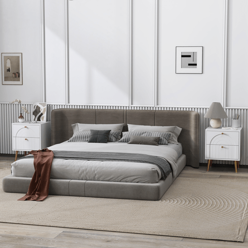 HOMCOM 2-Piece Bedside Tables Set with 2 Drawers for Bedroom, White | Luxury Home Accessories | Heulog Glow