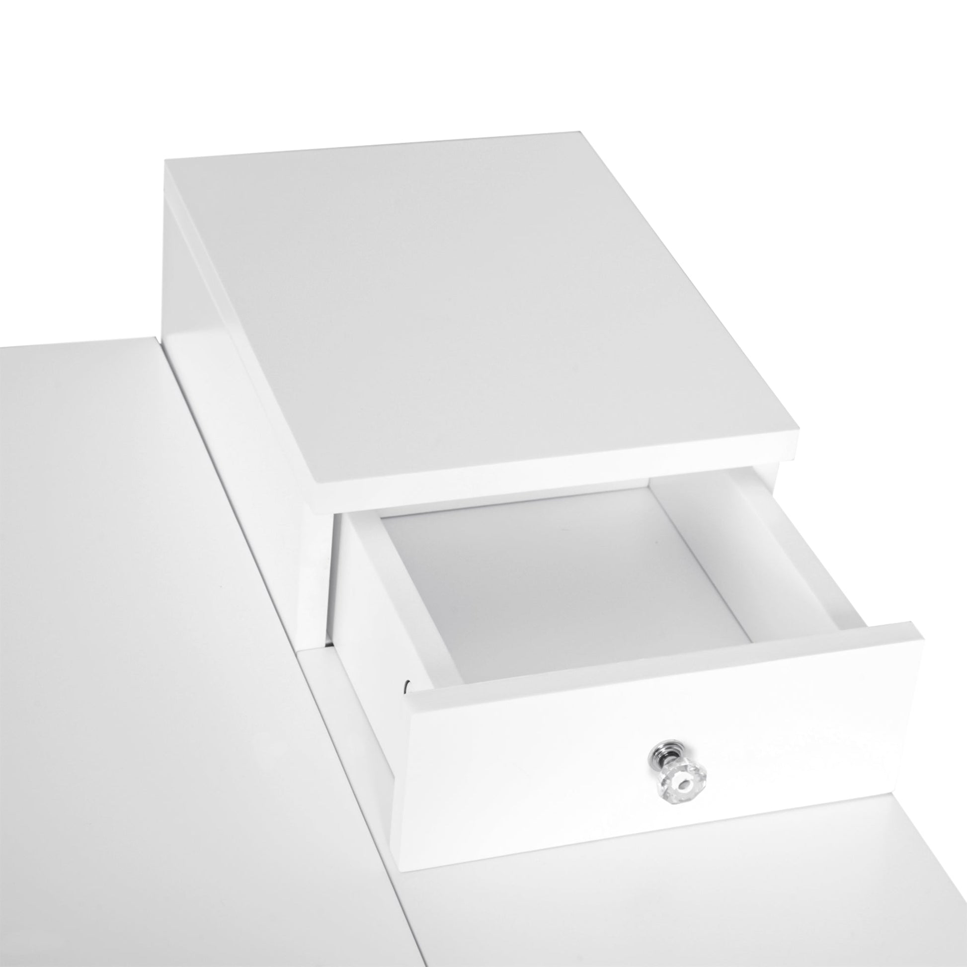 HOMCOM Dressing Table with Flip-up Mirror, Makeup Desk with 2 Drawers, Vanity Table Writing Desk for Bedroom Living Room, White | Luxury Home Accessories | Heulog Glow