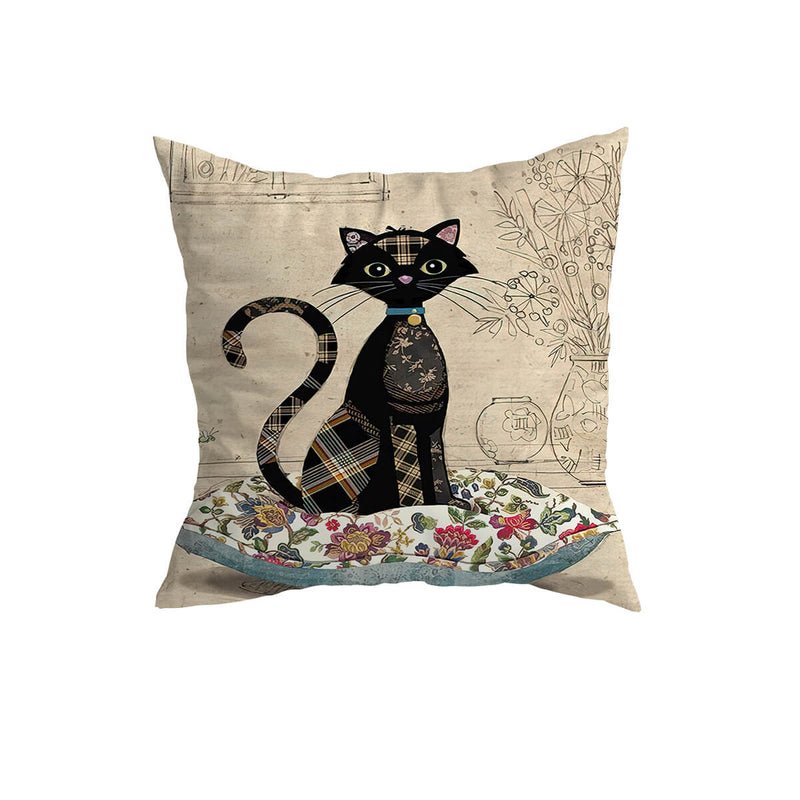 Home Fashion Minimalist Cat Print Pillowcase | Luxury Home Accessories | Heulog Glow