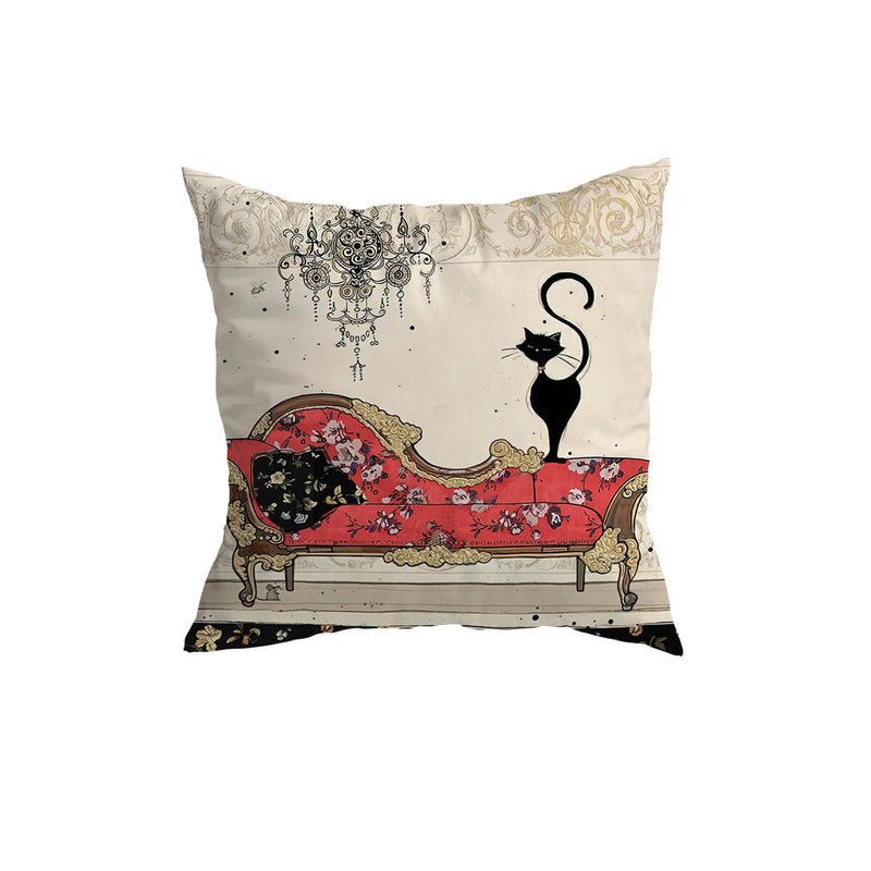 Home Fashion Minimalist Cat Print Pillowcase | Luxury Home Accessories | Heulog Glow