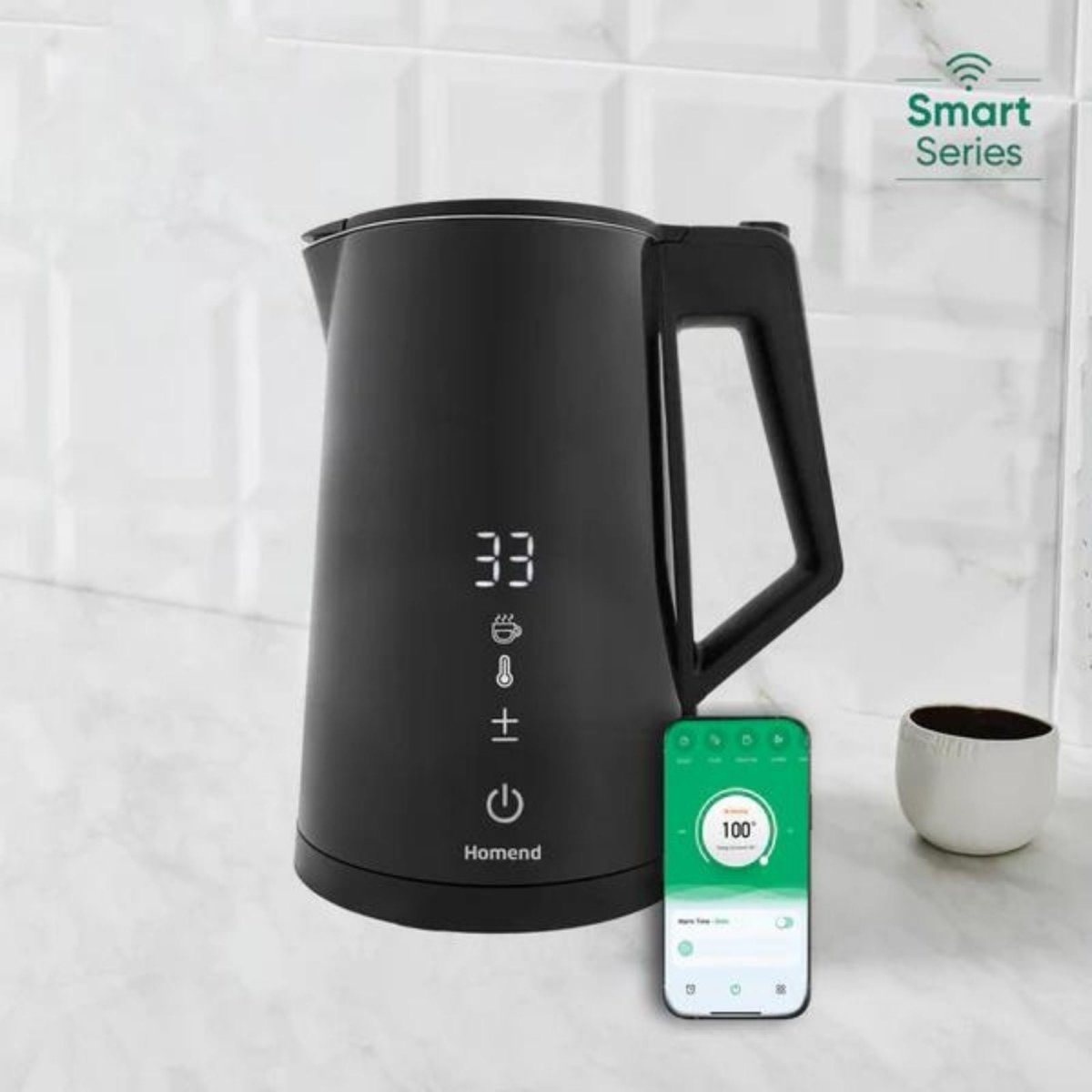 Homend Smart Heatrow 1616UK XL Kettle | Luxury Home Accessories | Heulog Glow