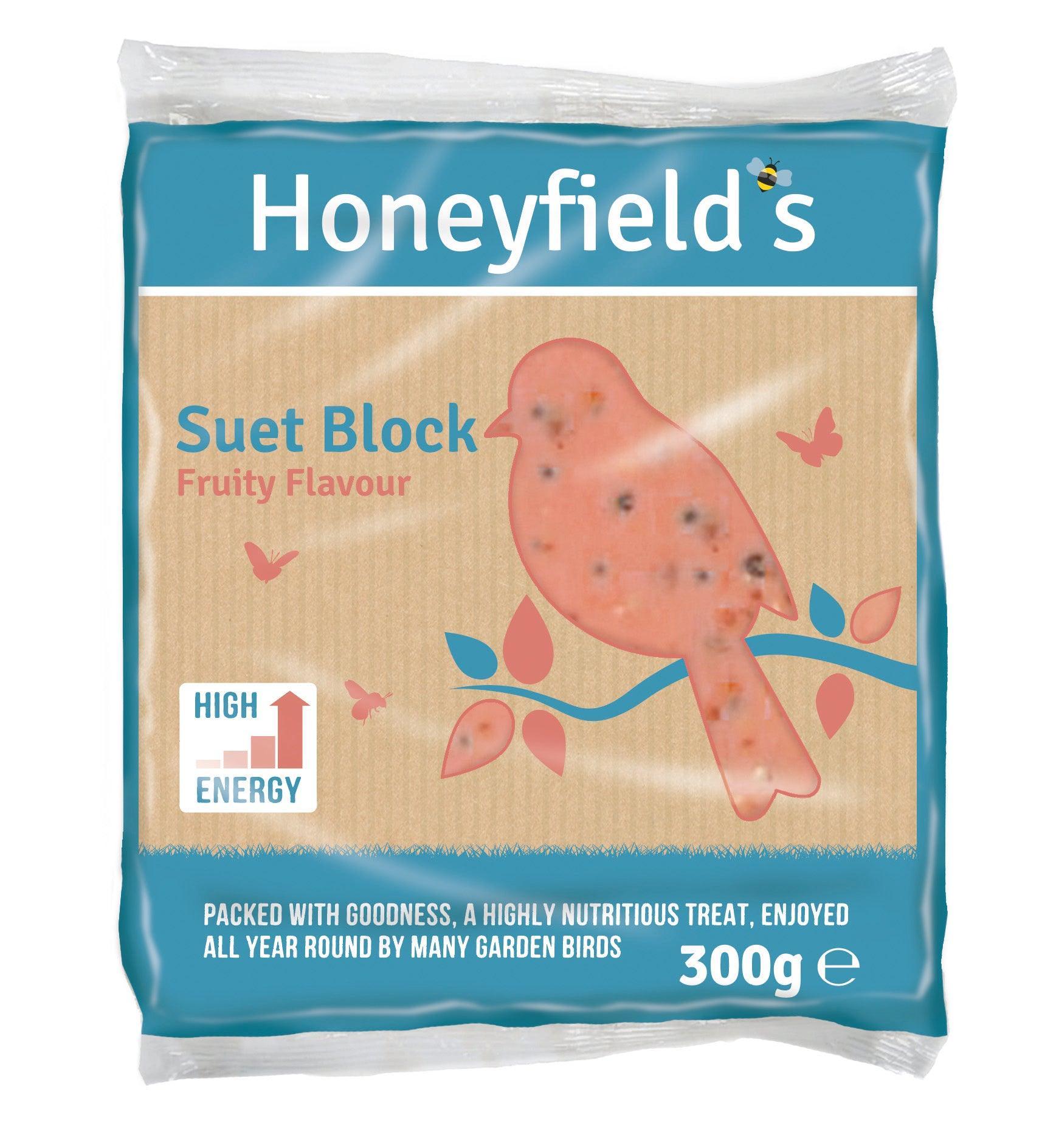 Honeyfield Suet Fruity Block 10x300g | Luxury Home Accessories | Heulog Glow